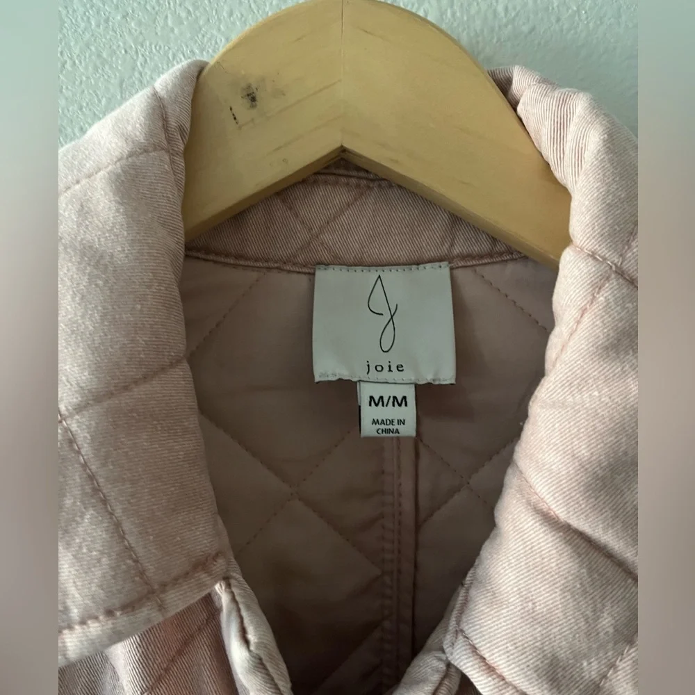 Joie Cotton Barn Jacket Medium Pink - Picture 3 of 9